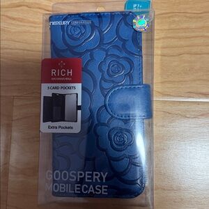 iPhone 8 Plus/7 Plus Girly Vintage Flower Wallet Case